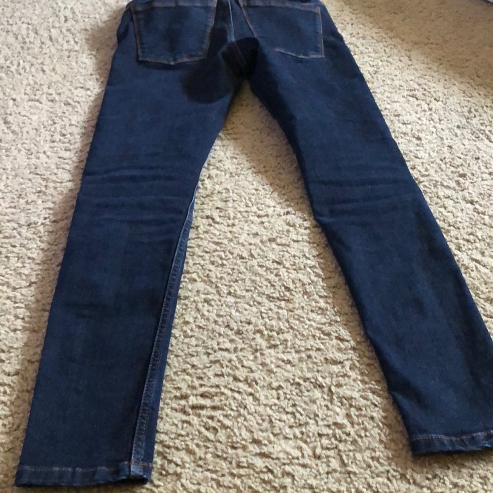 Blue dip skinny jeans